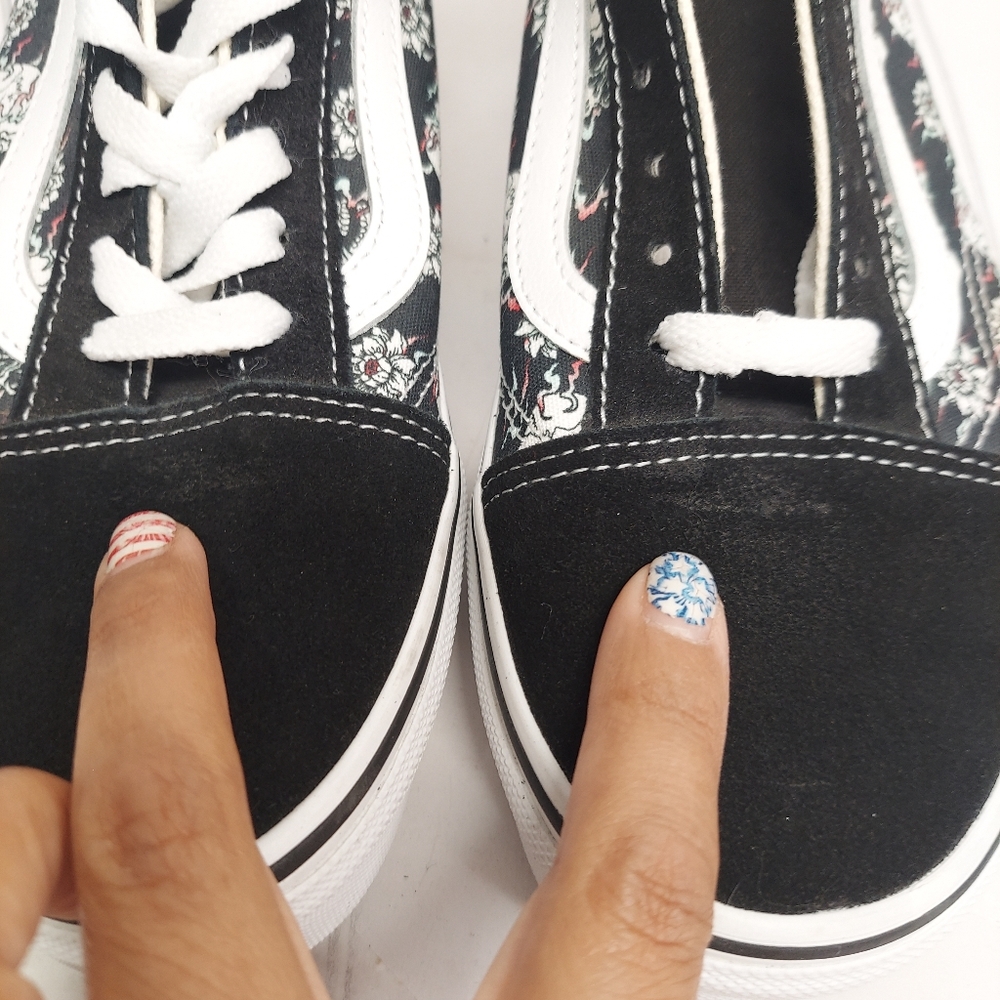 vans old skool skull black white sneaker shoes - Picture 11 of 14